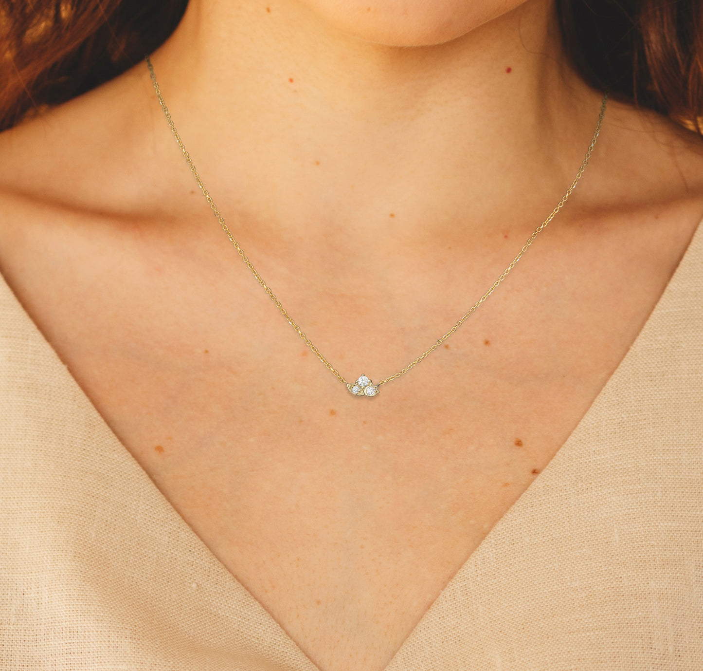 Claire Diamond Trio Necklace - Bramston Goldsmithing