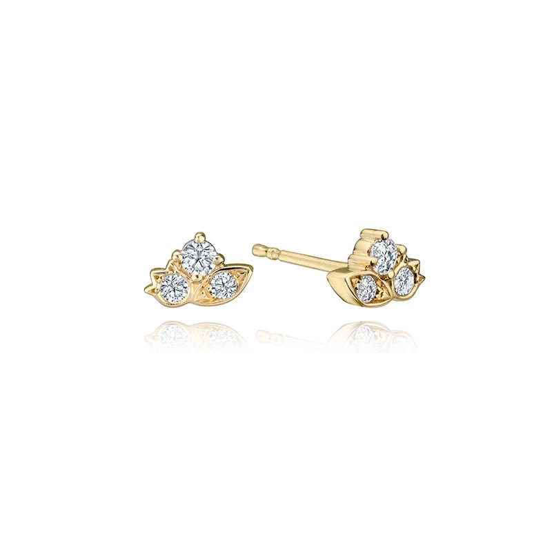 Claire Diamond Trio Earrings - Bramston Goldsmithing