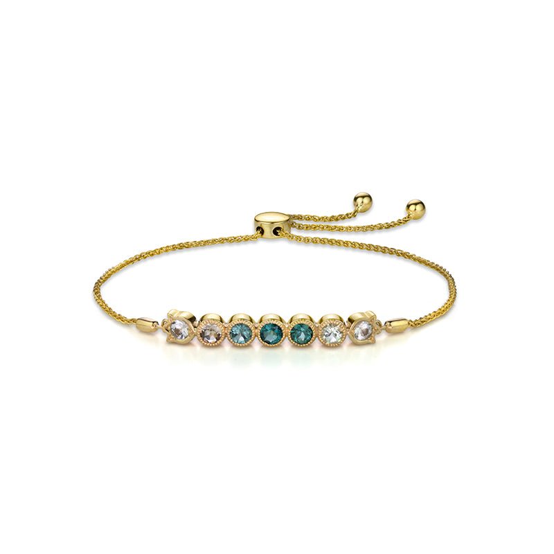 Laurette Teal Gem Adjustable Bracelet
