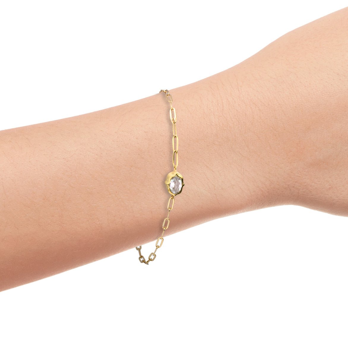 Luna White Sapphire Bracelet - Bramston Goldsmithing