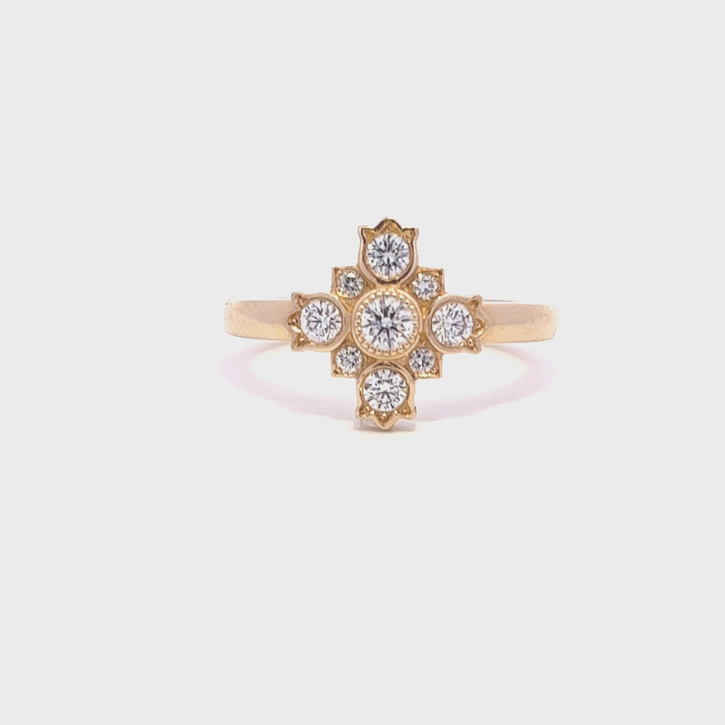 Load and play video in Gallery viewer, Fiona Diamond Quatrefoil Ring
