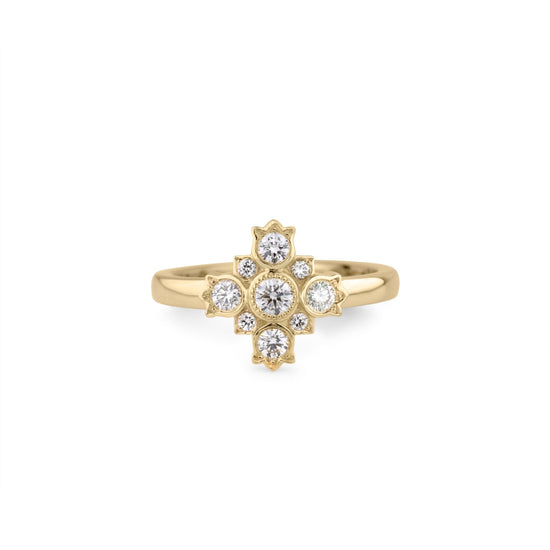 Clara Diamond Quatrefoil Ring - Bramston Goldsmithing