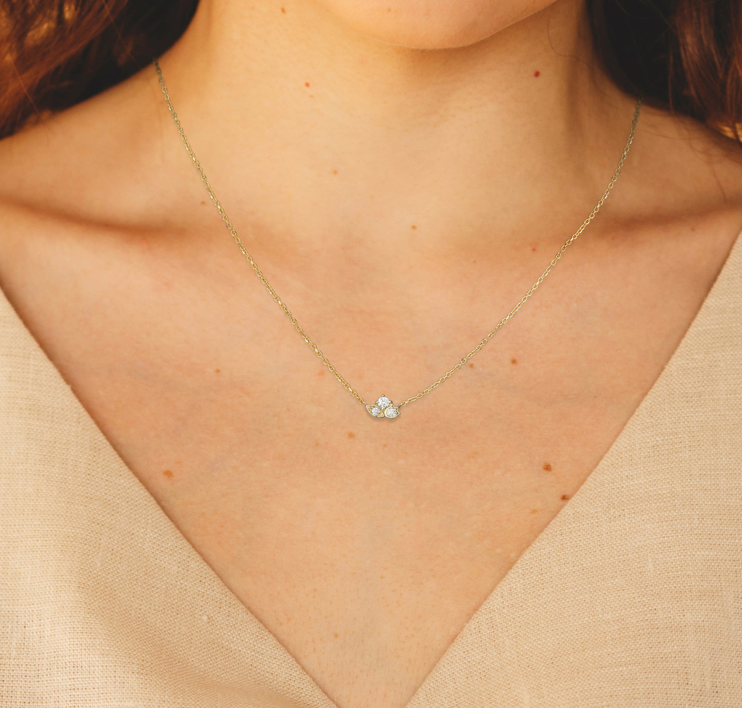 Load image into Gallery viewer, Claire Diamond Trio Necklace - Bramston Goldsmithing

